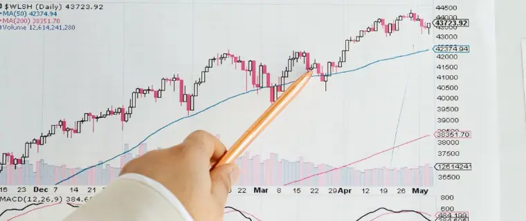 Comparing UK debt consolidation loan rates Reviewing loan interest-rate charts with a pen